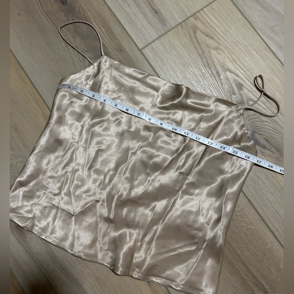 NWT Zara Gold Silky Drape Front Tank - Size M - Picture 9 of 11